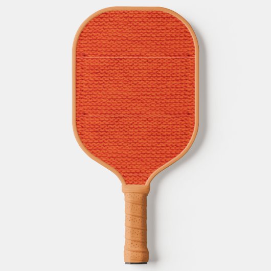 Orangenwollmuster Pickleball Schläger (Vorderseite)