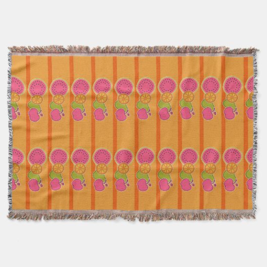 Orangenwürfeldecke, frische Früchte Decke (Vorderseite)
