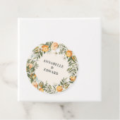 Orangenzitrus botanische Hochzeit Geschenkanhänger (Beispiel)