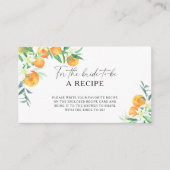 Orangenzitrus - Rezept für die Braut Begleitkarte (Vorderseite)