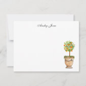 Orangenzitrus topiary Illustration Notes Dankeskarte (Vorderseite)