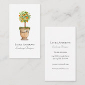 Orangenzitrus topiary Landscaping Visitenkarte (Vorne/Hinten)