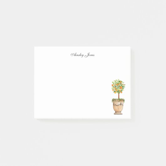 Orangenzitrus topiary post-it klebezettel (Vorderseite)