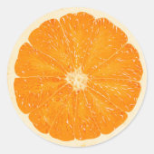 Orangenzitruskleber Runder Aufkleber (Vorderseite)
