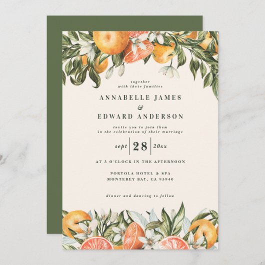 Orangenzitruskraut Botanische Hochzeit (Vorne/Hinten)