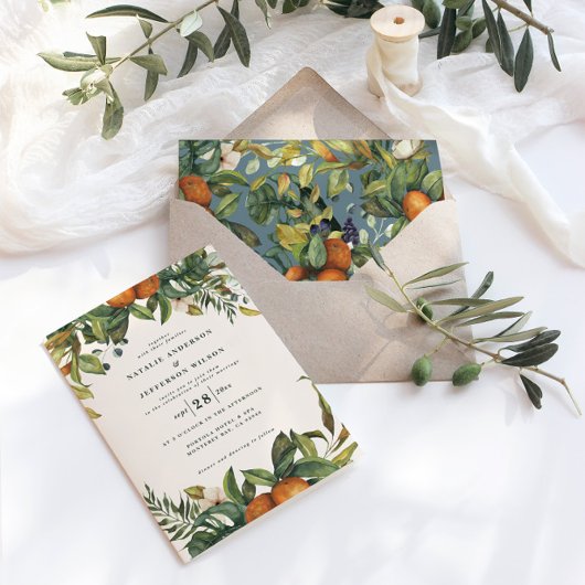 Orangenzitruskraut Botanische Hochzeit