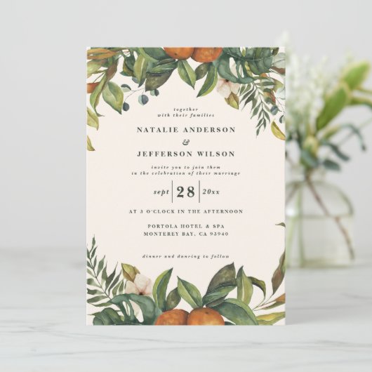 Orangenzitruskraut Botanische Hochzeit (Stehend Vorderseite)