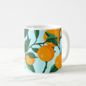 Orangenzweige, Vintager Zitrusdruck. Kaffeetasse (VorderseiteRechts)