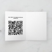 OrangePink Floral Rose Abstrakt QR Code Wedding Einladung (Innenseite)
