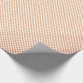 Orangepunkte auf Weiß Geschenkpapier (Ecke)
