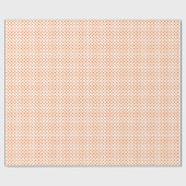 Orangepunkte auf Weiß Geschenkpapier (Flach)