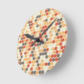 Orangepunkte Runde Wanduhr (Winkel)