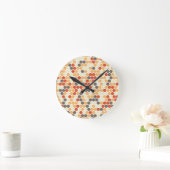 Orangepunkte Runde Wanduhr (Zuhause)