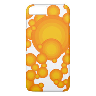 Oranger 70er stylt Kreise wie Blasen Case-Mate iPhone Hülle