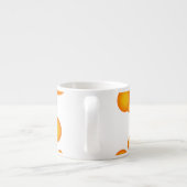 Oranger 70er stylt Kreise wie Blasen Espressotasse (Rückseite)