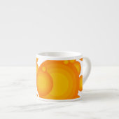 Oranger 70er stylt Kreise wie Blasen Espressotasse (Vorderseite Rechts)