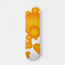 Oranger 70er stylt Kreise wie Blasen