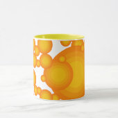 Oranger 70s styling circles like bubbles coffee mu tasse (Zentrum)
