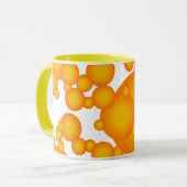 Oranger 70s styling circles like bubbles coffee mu tasse (Vorderseite Links)
