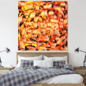 Oranger Abstrakt Leinwanddruck (Insitu (Schlafzimmer))