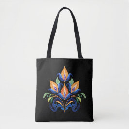 Oranger abstrakter Tulpen-Tragetasche Tasche