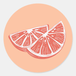 Oranger Aufkleber