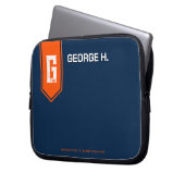 Oranger blauer Laptop-Hülle für Männer Laptopschutzhülle (Vorderseite Links)