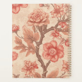 Oranger Blumenkalender-Planer-Studentennotizbuch  Planer (Rückseite)