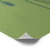 Oranger botanischer Kunstdruck Mohnblume Poster (Ecke)