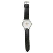 Oranger Brautführer-Name Buchstabe Datum männlich  Armbanduhr (Flach)
