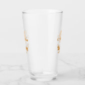 Oranger Brautführer-Name Buchstabe Datum männlich  Glas (Rechts)