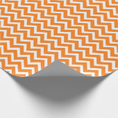Oranger Chevron Geschenkpapier (Ecke)