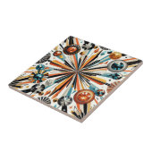 Oranger Diamant Mid Century Modern Fliese (Seite)