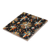Oranger Diamant Mid Century Modern  Fliese (Seite)