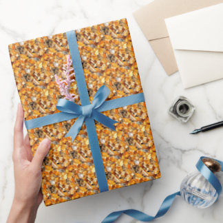 Oranger Edelstein Geschenkpapier