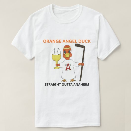 ORANGER ENGEL DUCK Herren Basic T-Shirt (Design vorne)