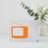 Oranger Fernseh Postkarte (Stehend Vorderseite)