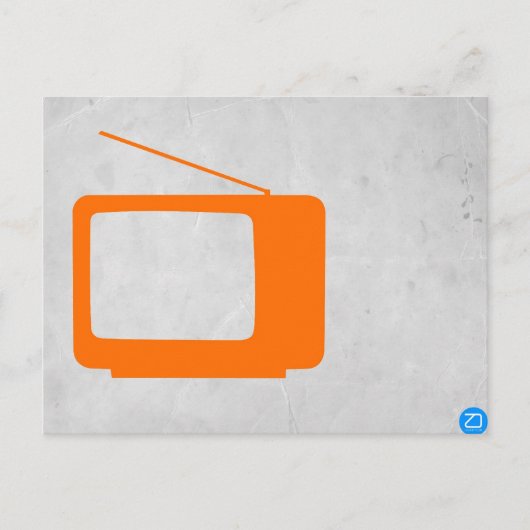 Oranger Fernseh Postkarte (Vorderseite)