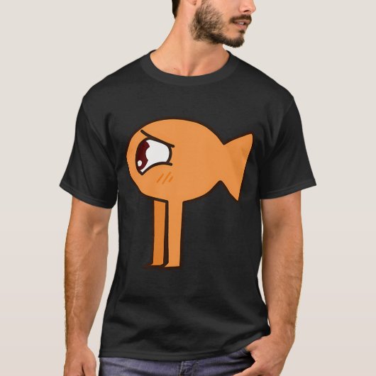 Oranger Fisch mit Beinen T-Shirt (Vorderseite)