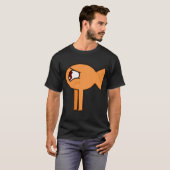 Oranger Fisch mit Beinen T-Shirt (Vorne ganz)