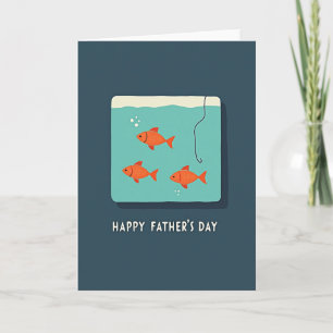Oranger Fisch Vatertagskarte Karte