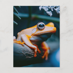 Oranger Frosch Postkarte