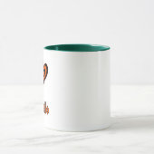 Oranger Fuchs mit Herz Tasse (Zentrum)
