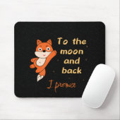 Oranger Fuchs mit Mond Mousepad (Mit Mouse)
