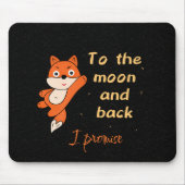 Oranger Fuchs mit Mond Mousepad (Vorne)
