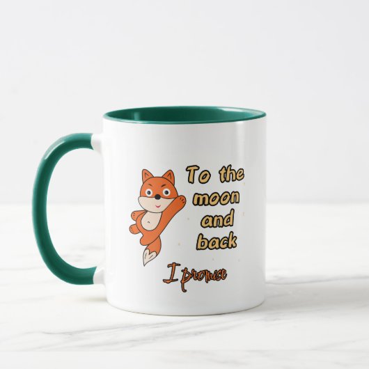 Oranger Fuchs mit Mond Tasse (Links)