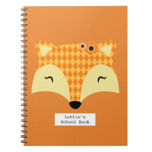 Oranger Fuchs-Schulnotizbuch-Journal Notizblock