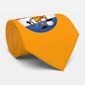 Oranger Fußballhelden Krawatte (Gerollt)