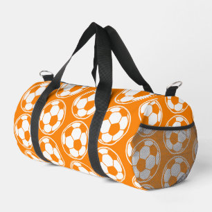 Oranger Fußballmuster Screwball-Grafiken Duffle Bag