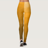 Oranger geometrischer Maschenmuster-Monogramm Leggings (Rückseite)